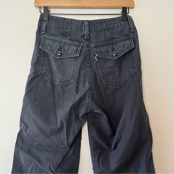 Levi's Black Ribcage Straight Loose Fit Pants Women's 24 - Picture 5 of 9